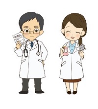 医者と薬剤師の画像